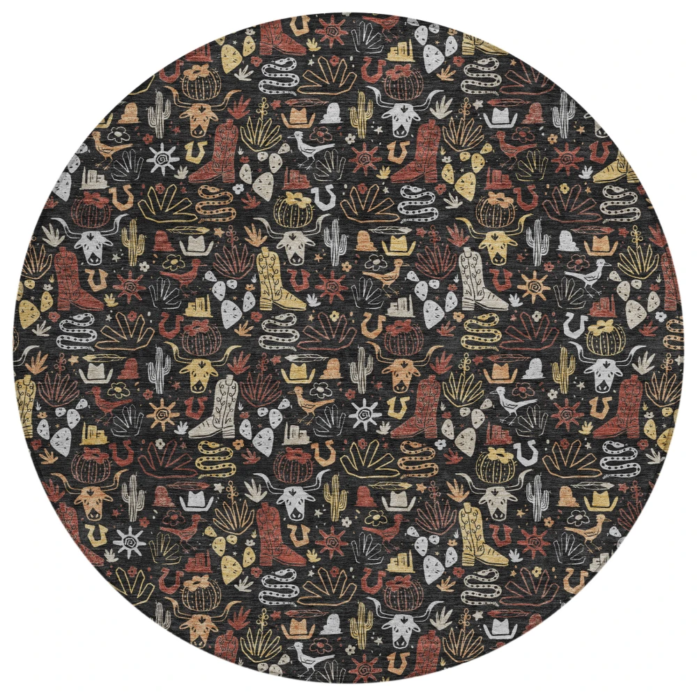 Chantille ACN2613 Black 8' x 8' Rug
