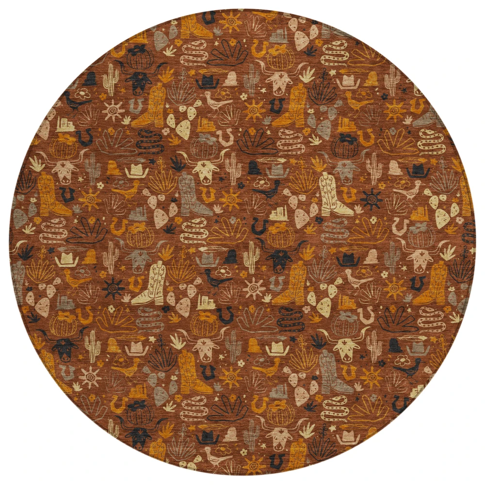 Chantille ACN2613 Brick 8' x 8' Rug