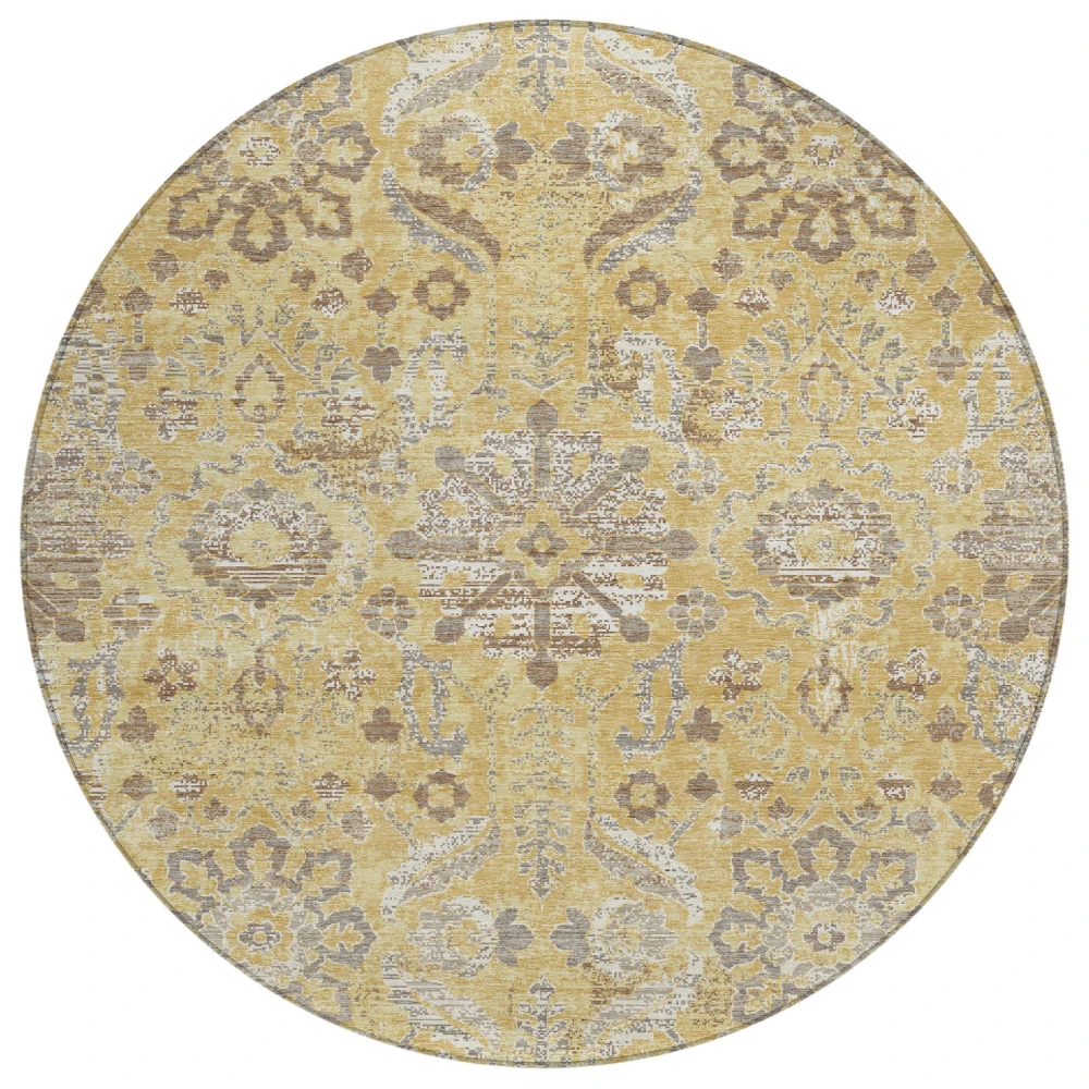 Chantille ACN2617 Gold 8' x 8' Rug