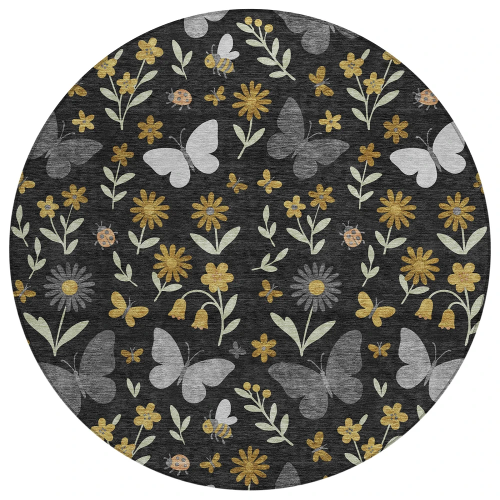 Chantille ACN2618 Black 8' x 8' Rug