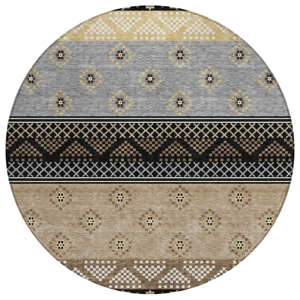 Chantille ACN2662 Black 8' x 8' Rug