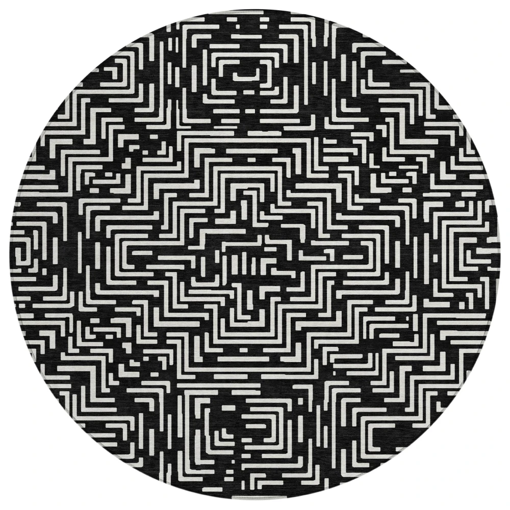 Chantille ACN2664 Black 8' x 8' Rug