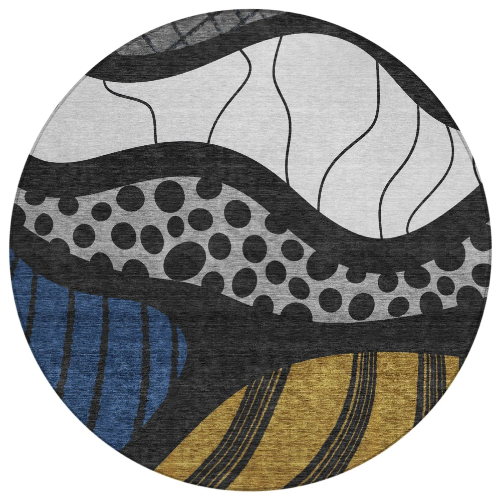 Chantille ACN2689 Black 8' x 8' Rug