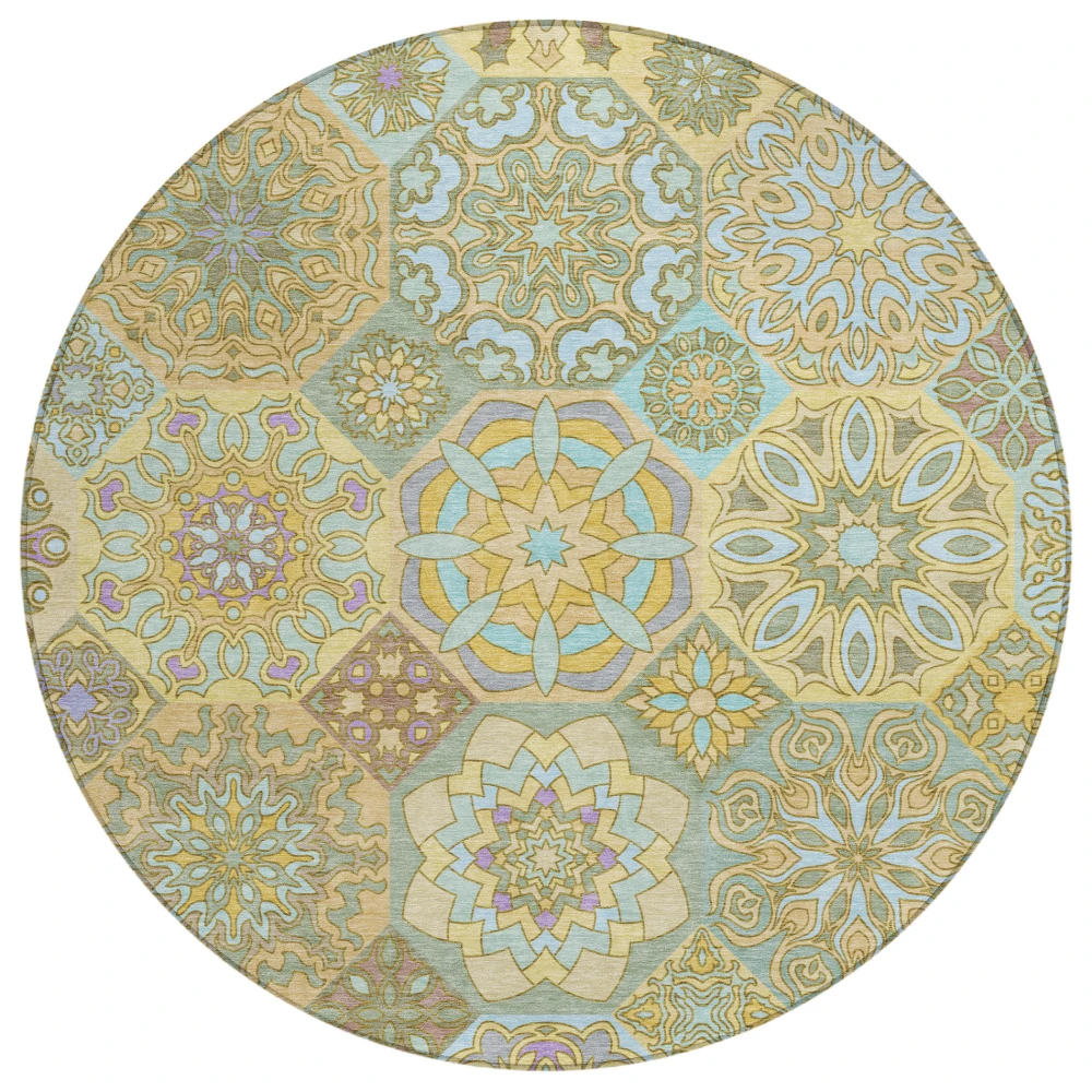 Chantille ACN2729 Gold 8' x 8' Rug