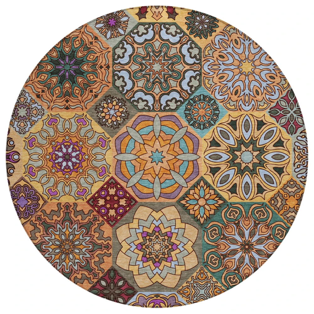 Chantille ACN2729 Orange 8' x 8' Rug