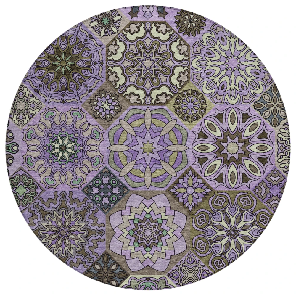 Chantille ACN2729 Purple 8' x 8' Rug