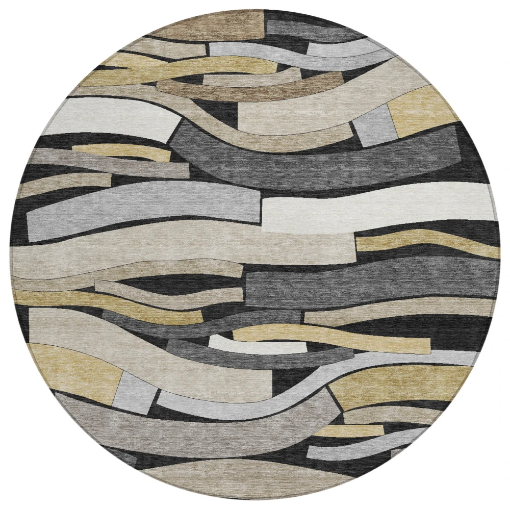 Chantille ACN2776 Black 8' x 8' Rug